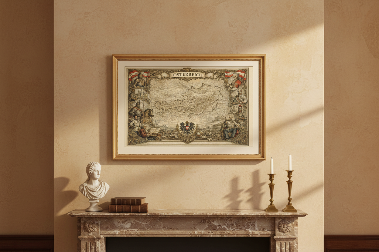 Timeless Austria Vintage Map