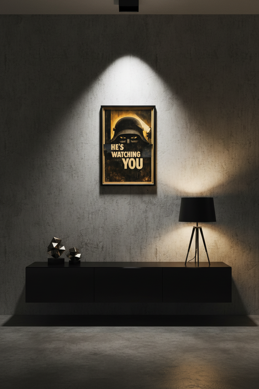 He’s Watching You Vintage Surveillance Poster