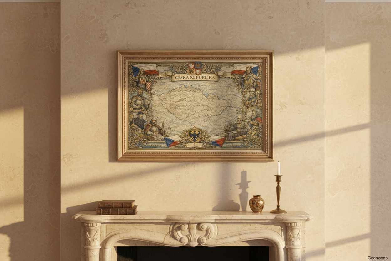 Timeless Czech Republic Vintage Map