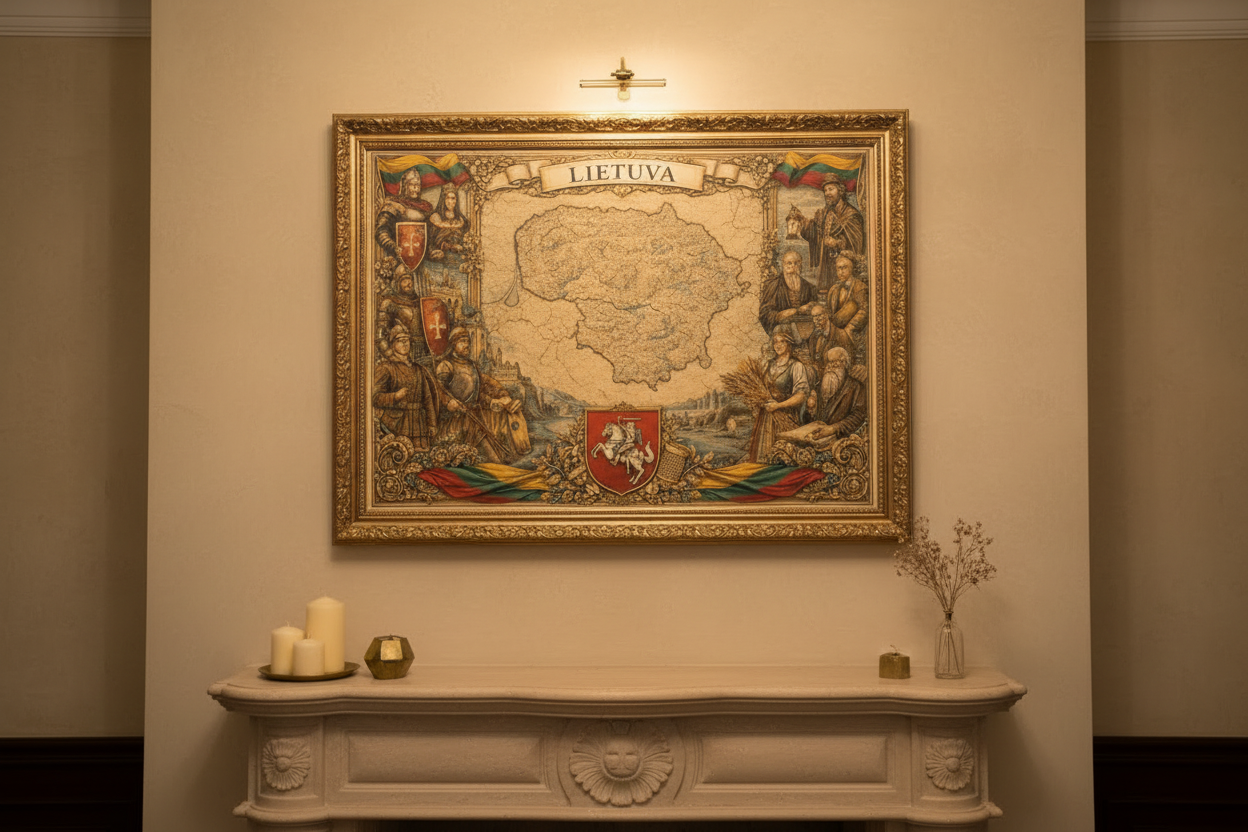 Timeless Lithuania Vintage Map