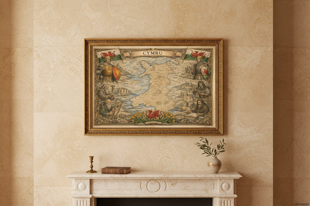 Timeless Wales Vintage Map