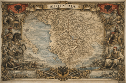Timeless Albania Vintage Map