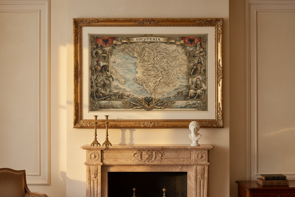 Timeless Albania Vintage Map
