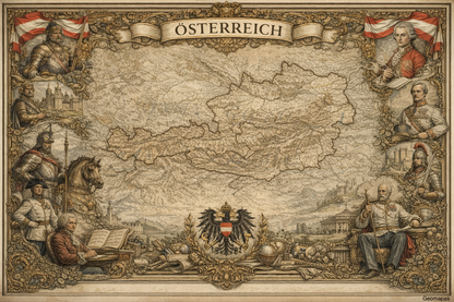 Timeless Austria Vintage Map