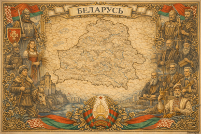 TImeless Belarus Vintage Map