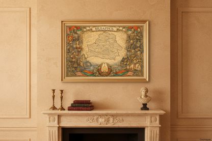 TImeless Belarus Vintage Map