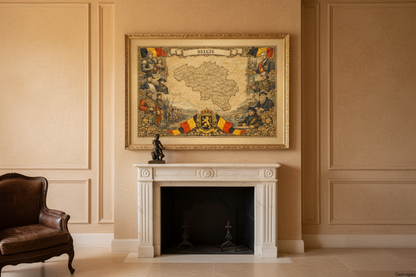 Timeless Belgium Vintage Map