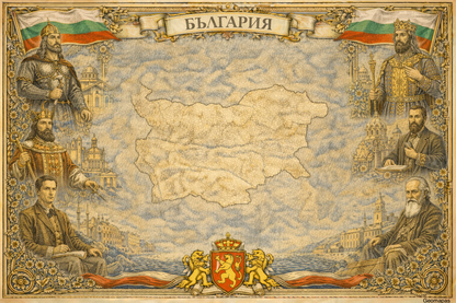 Timeless Bulgaria Vintage Map