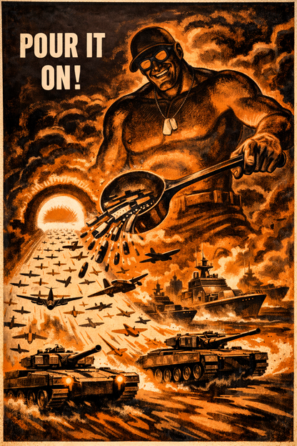 Pour It On! Vintage War Poster