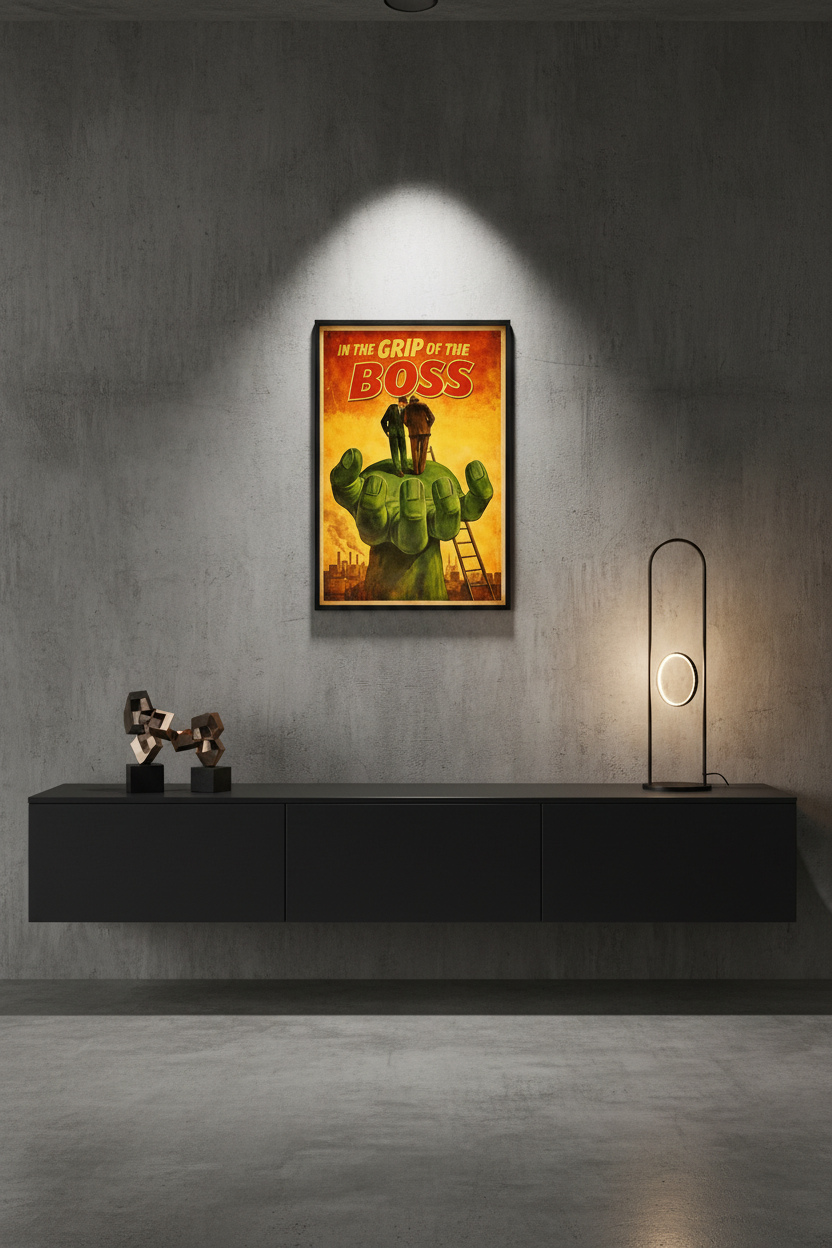 In the Grip of the Boss Vintage Poster