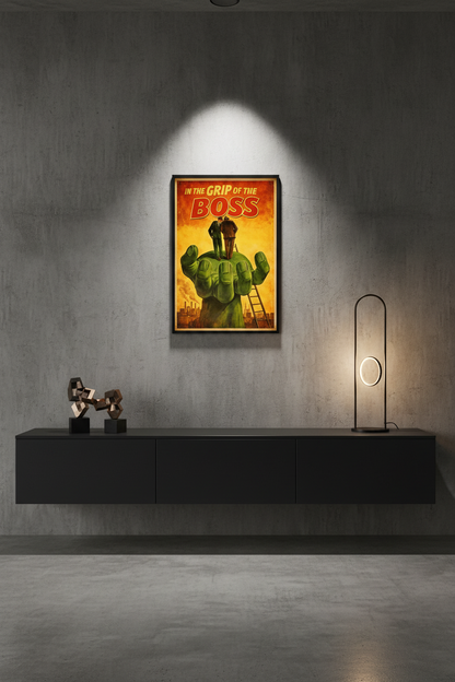In the Grip of the Boss Vintage Poster
