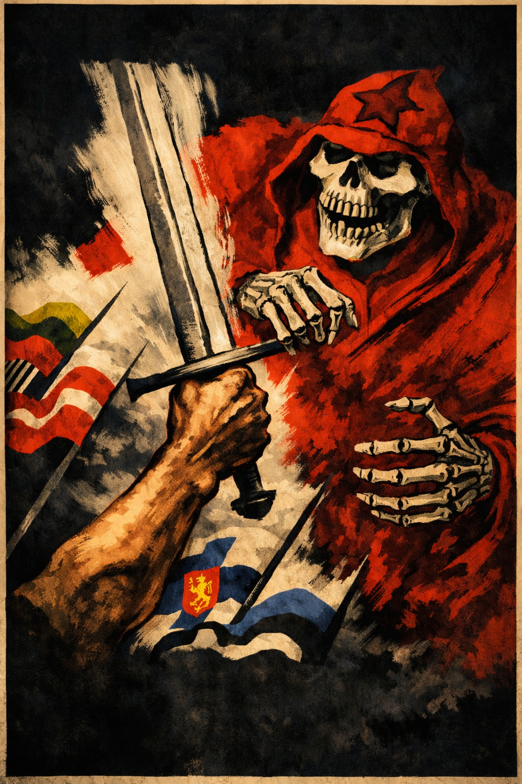 Defiance Against Darkness Vintage Poster
