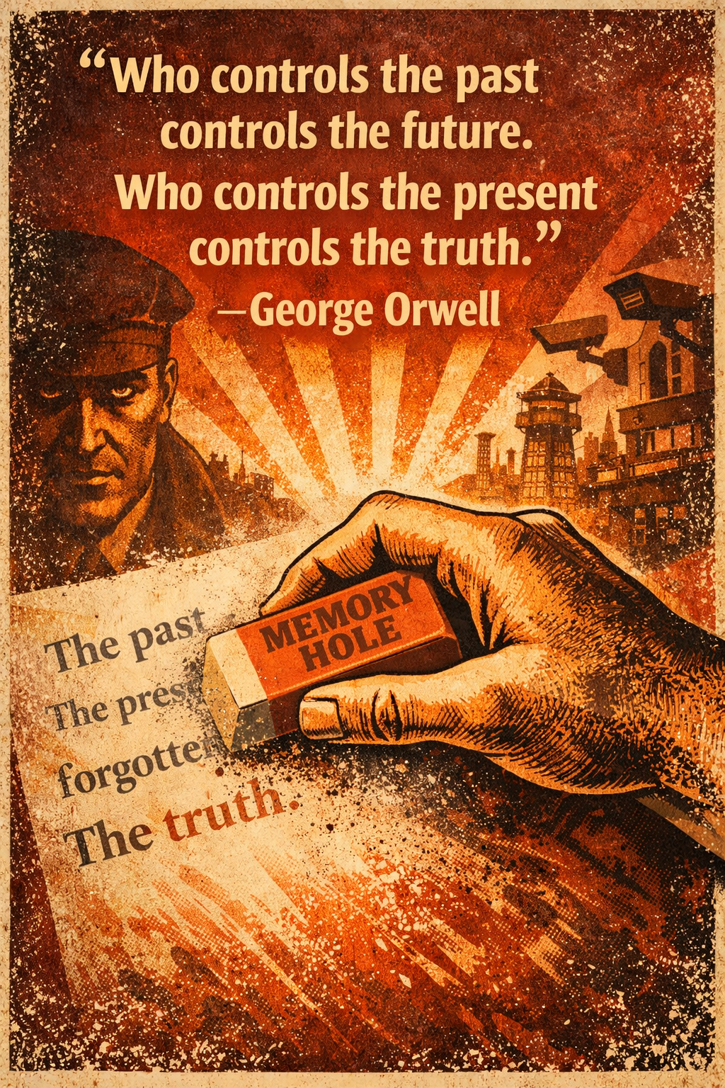 George Orwell Truth & Power Quote Poster