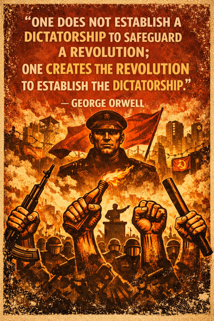 George Orwell Revolution Quote Poster