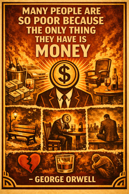 Many People Are So Poor Because the Only Thing They Have Is Money Poster