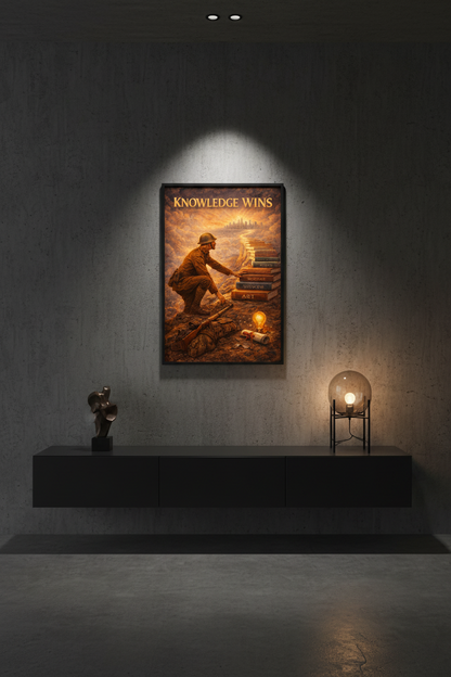 Knowledge Wins Inspirational Poster