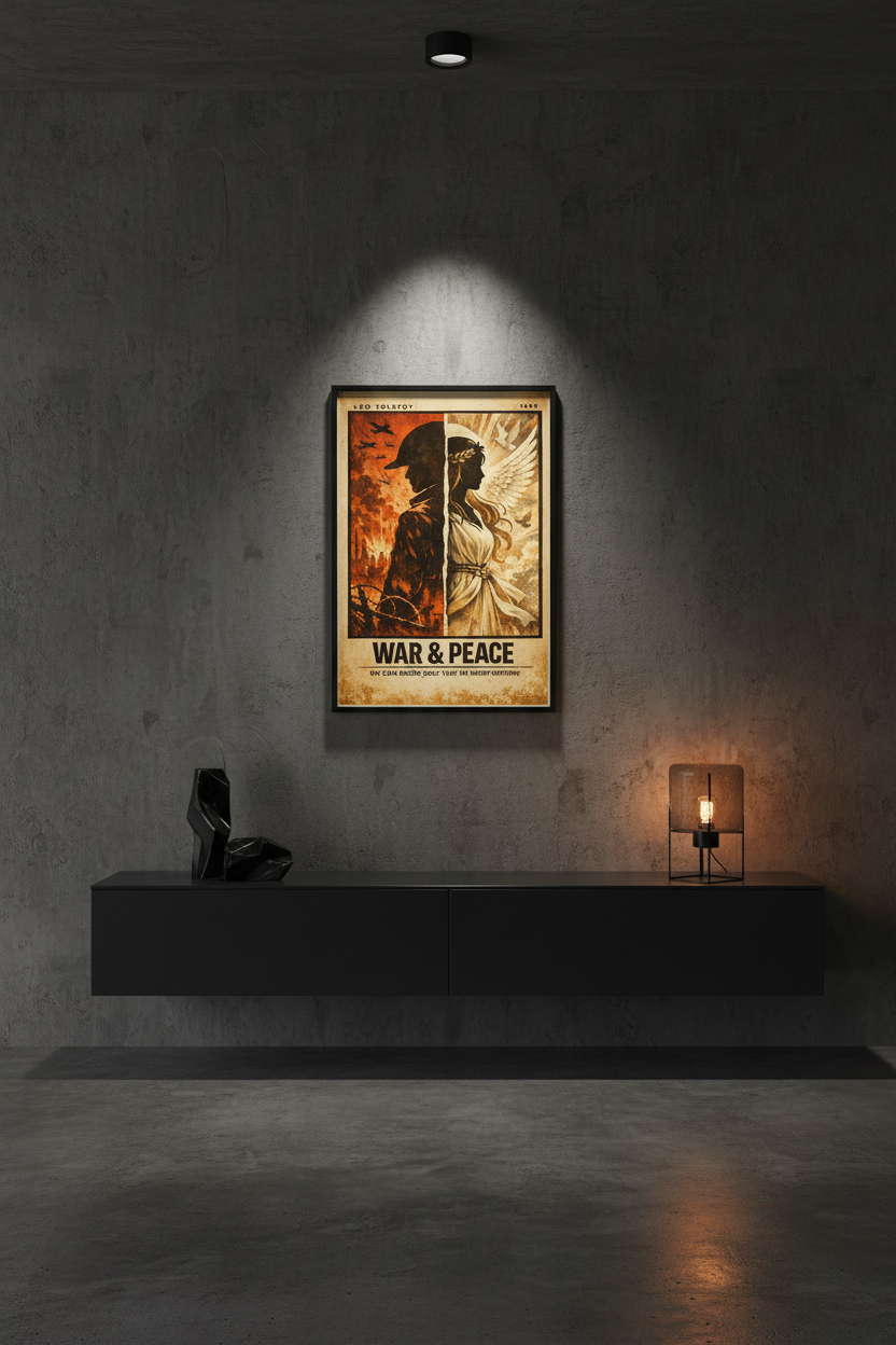 War & Peace Literary Poster