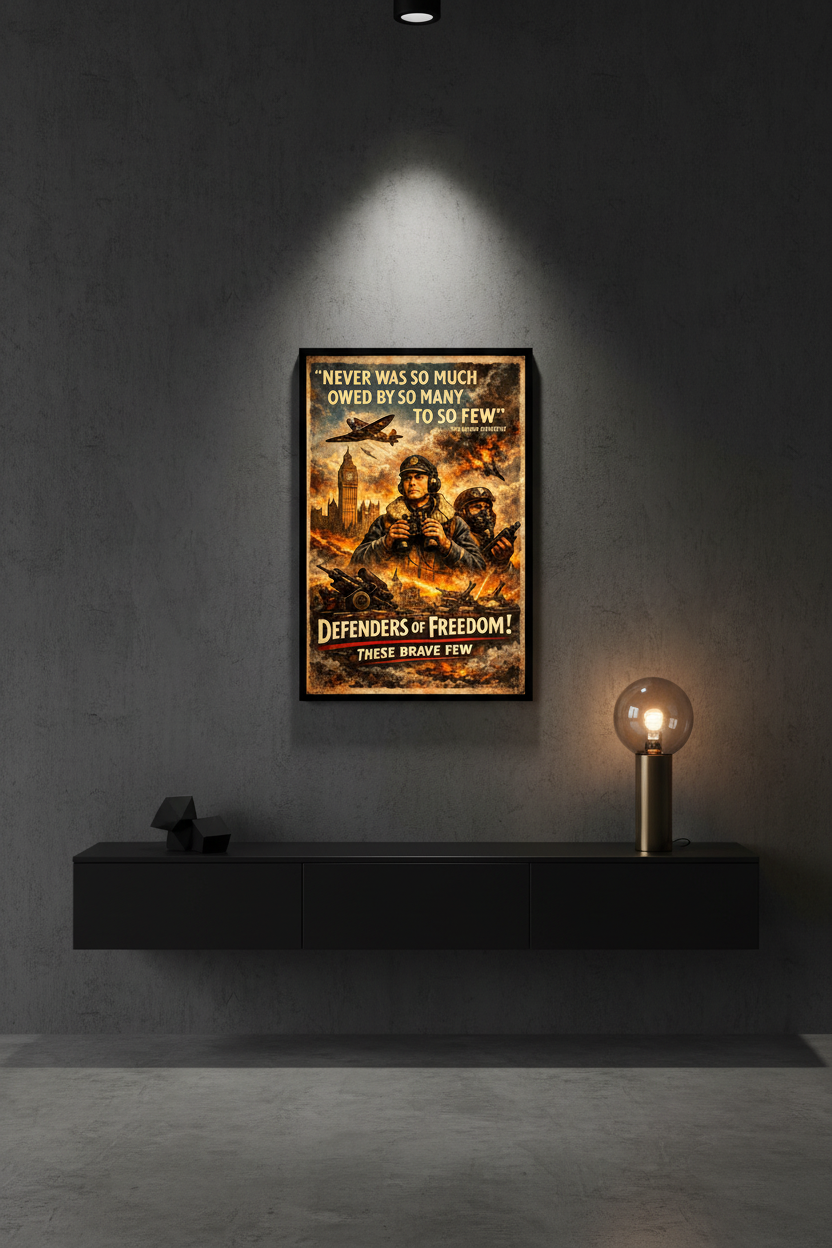 Defenders of Freedom Vintage War Poster