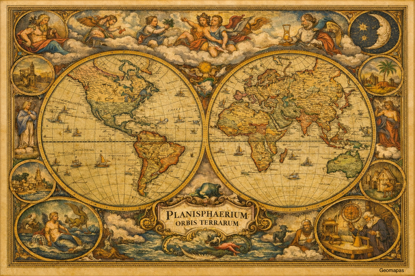 Imperial Planisphaerium World Map