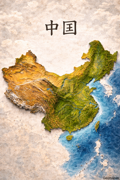 China Relief Map