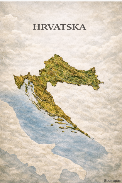 Croatia Relief Map