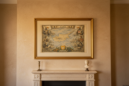 Timeless Cyprus Vintage Map