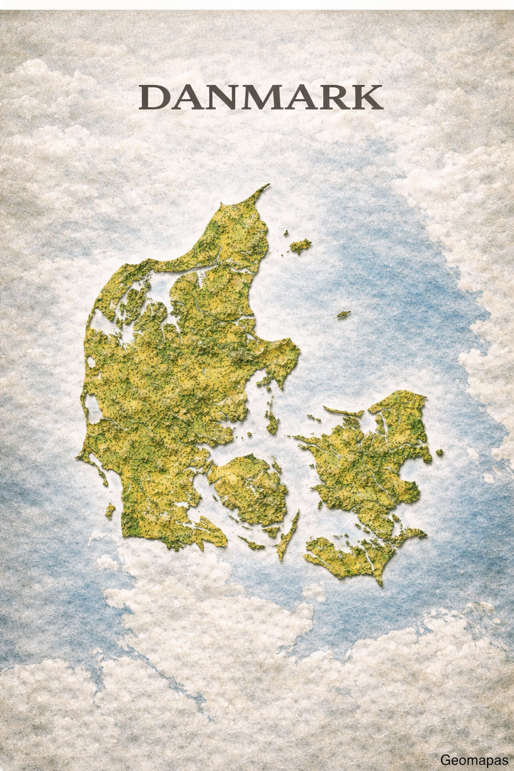 Denmark Relief Map