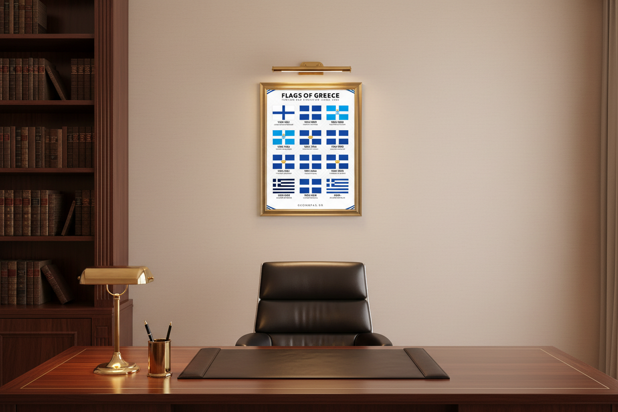 Flags of Greece Timeline Poster