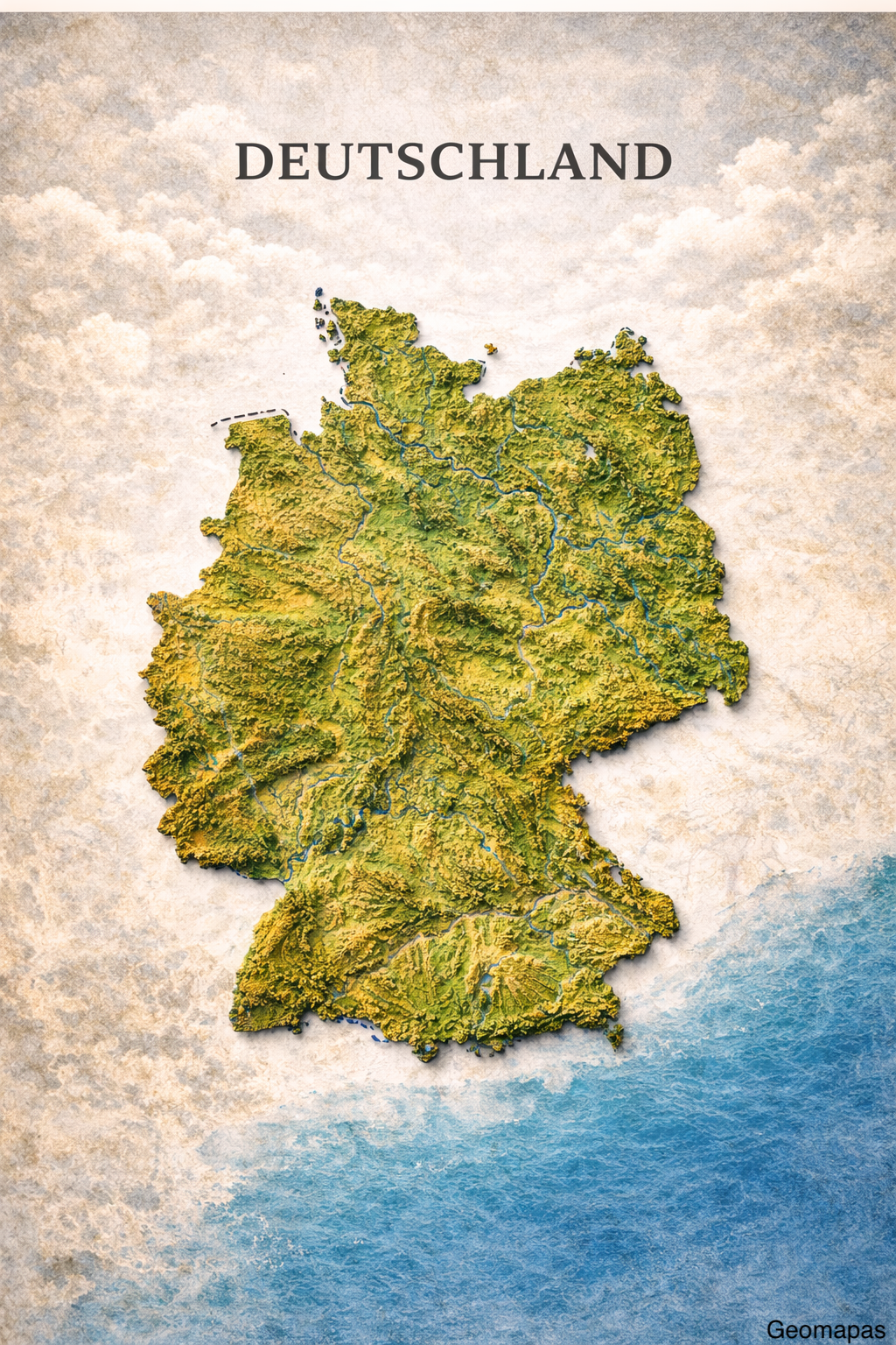 Germany Relief Map