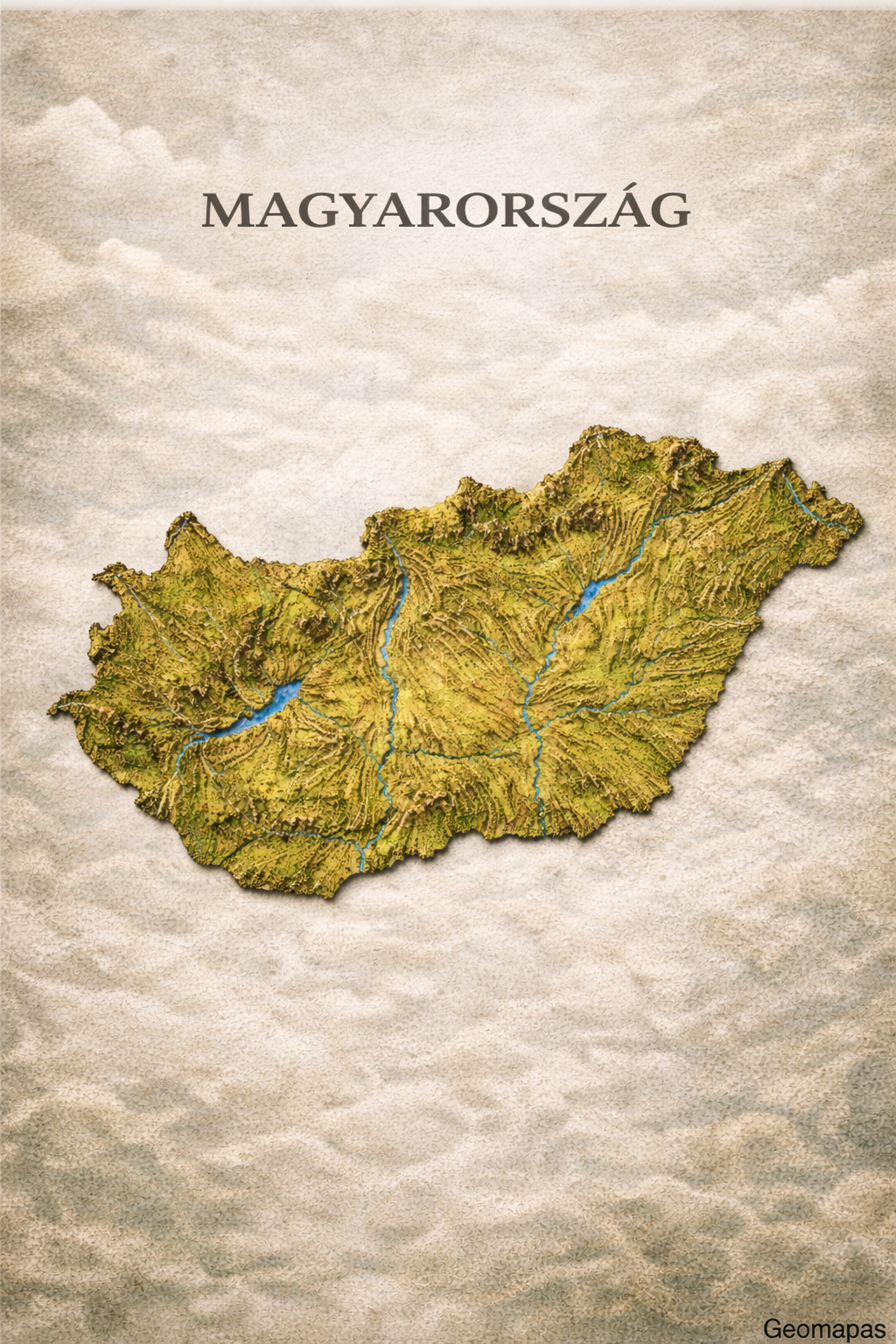 Hungary Relief Map