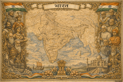Timeless India Vintage Map