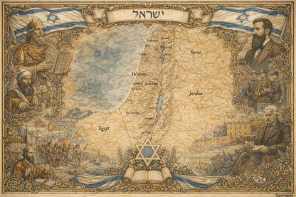 Timeless Israel Vintage Map