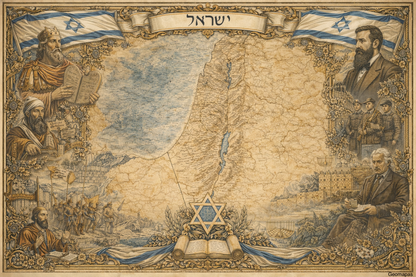 Timeless Israel Vintage Map