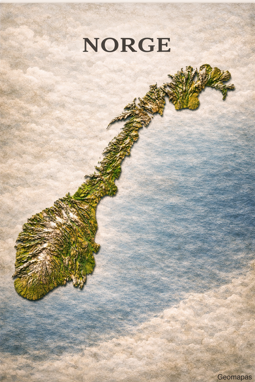 Norway Relief Map