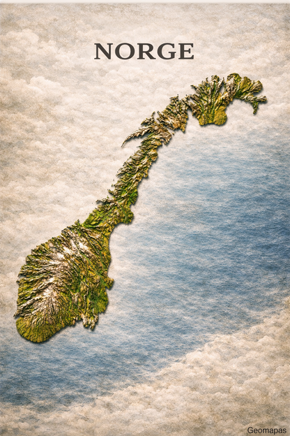 Norway Relief Map