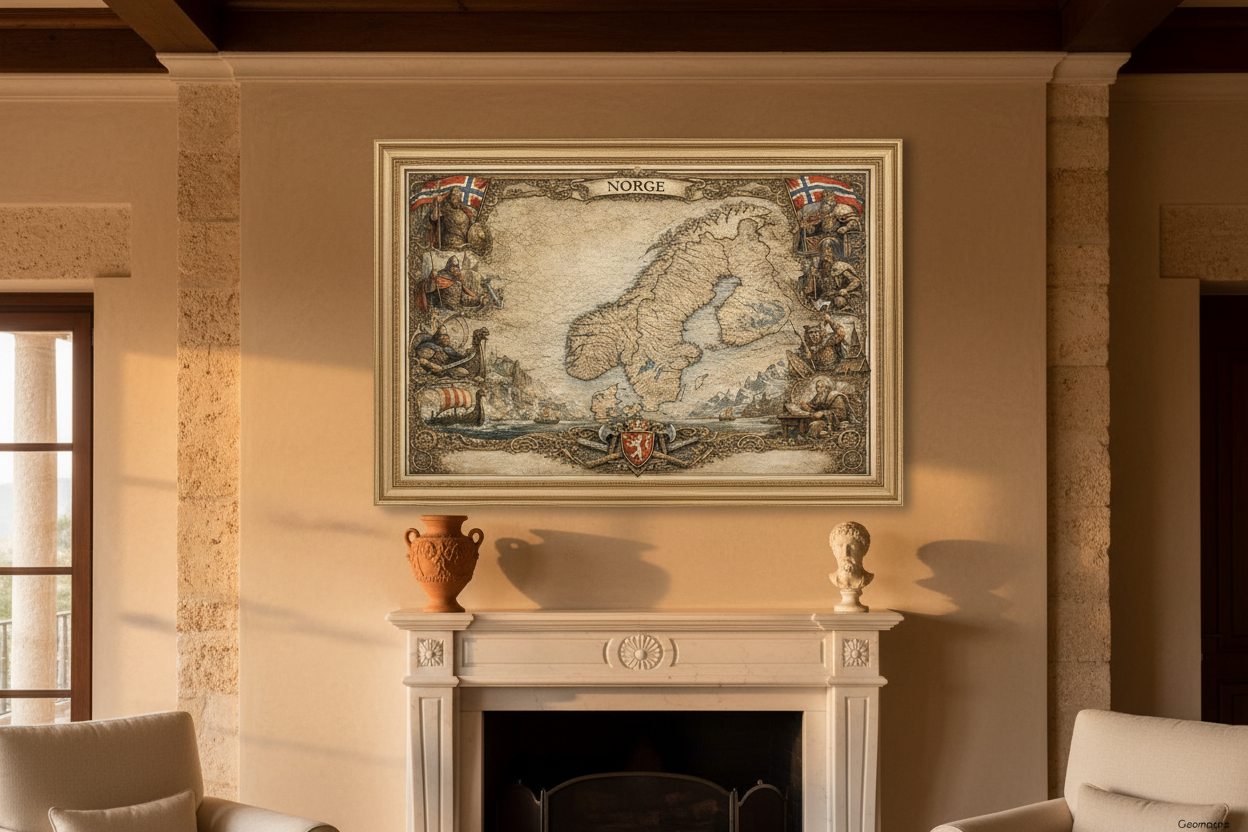 Timeless Norway Vintage Map