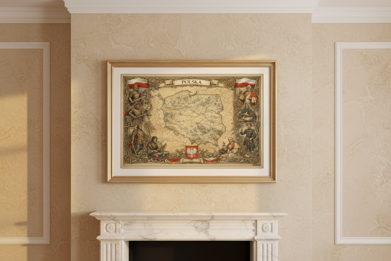 Timeless Poland Vintage Map