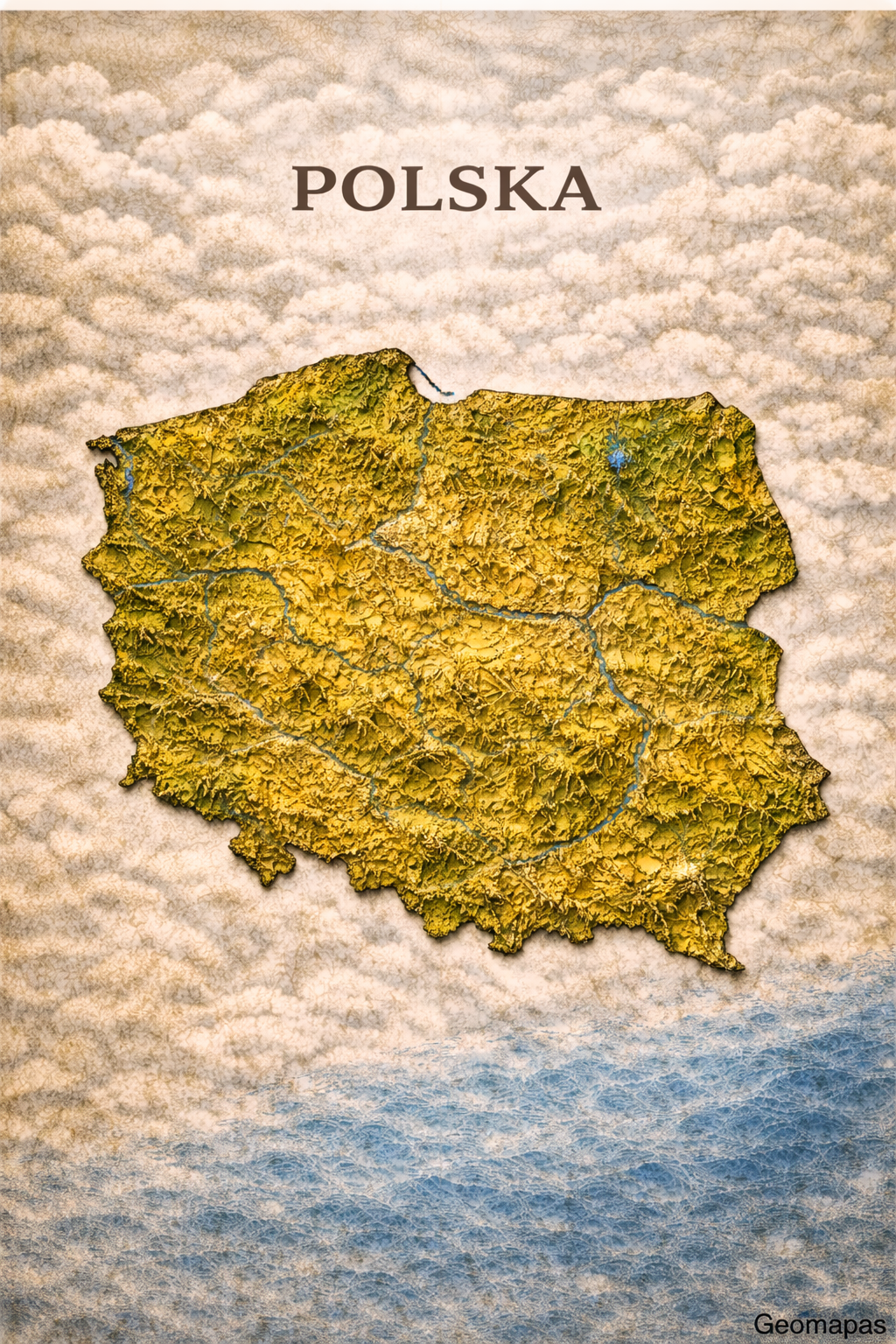 Poland Relief Map