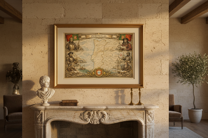 Timeless Portugal Vintage Map