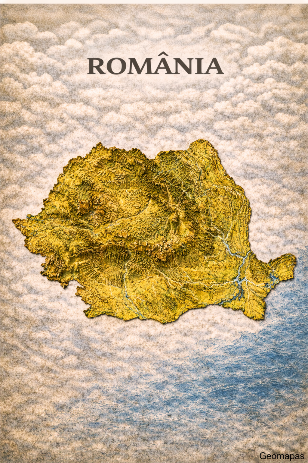 Romania Relief Map