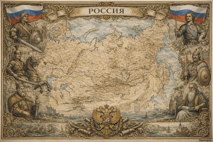 Timeless Russia Vintage Map