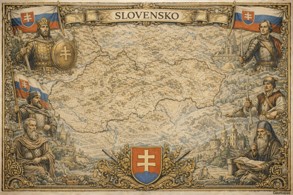 Timeless Slovakia Vintage Map