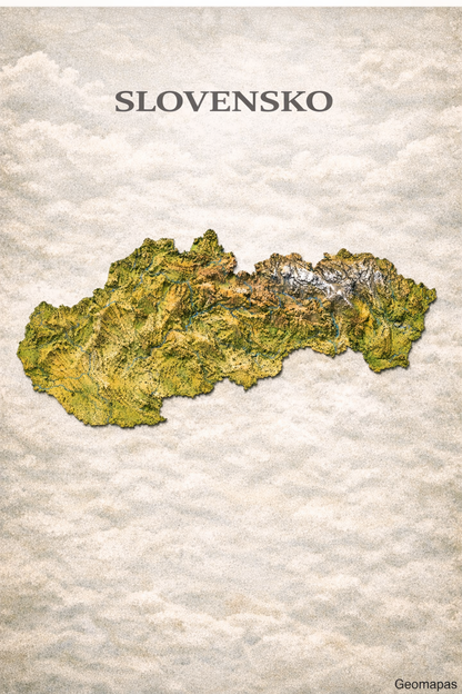 Slovakia Relief Map