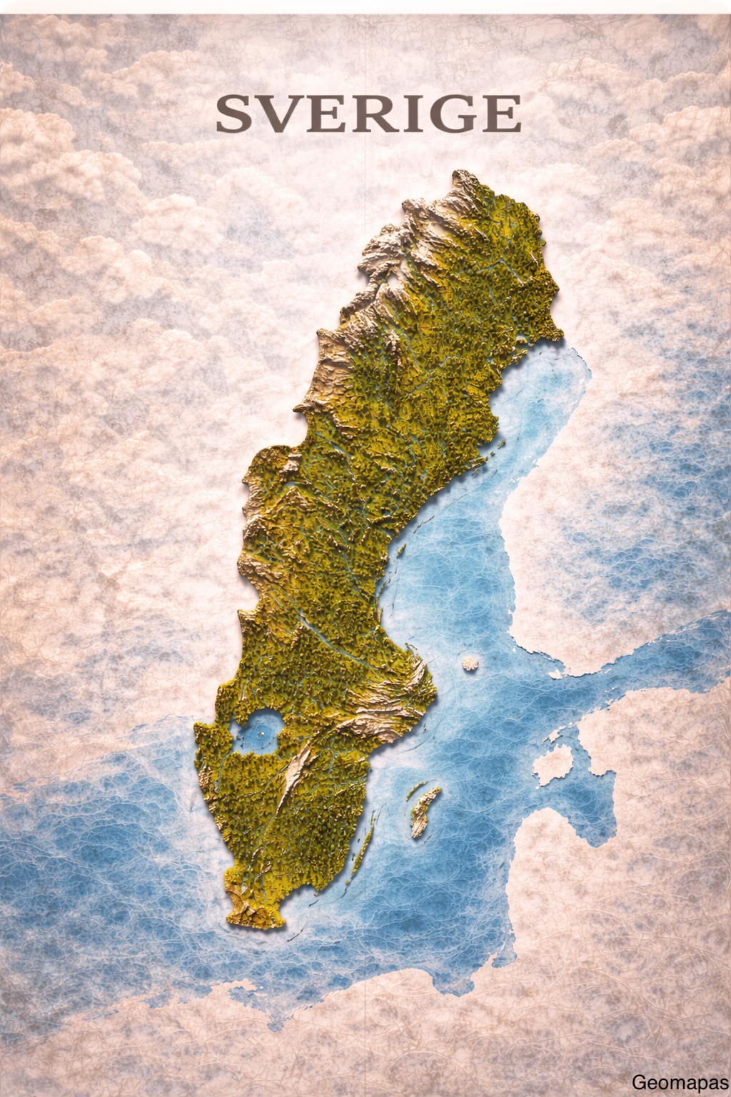 Sweden Relief Map