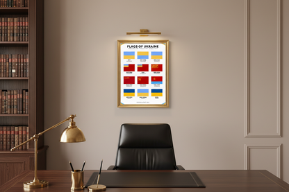 Flags of Ukraine Timeline Poster
