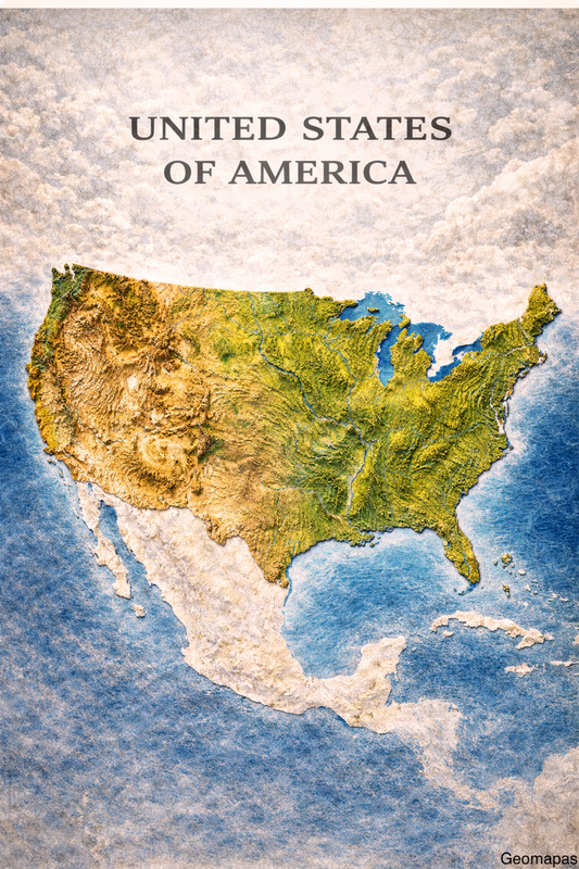 United States Relief Map