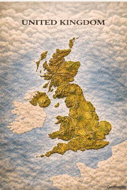 United Kingdom Relief Map