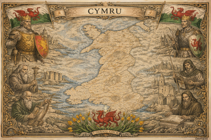 Timeless Wales Vintage Map