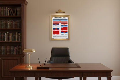 SFR Yugoslavia Flags Educational Poster