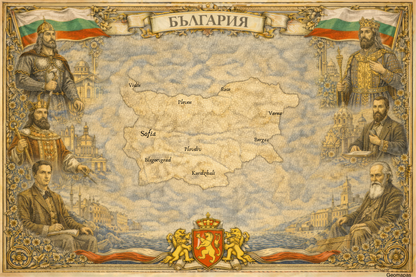 Timeless Bulgaria Vintage Map